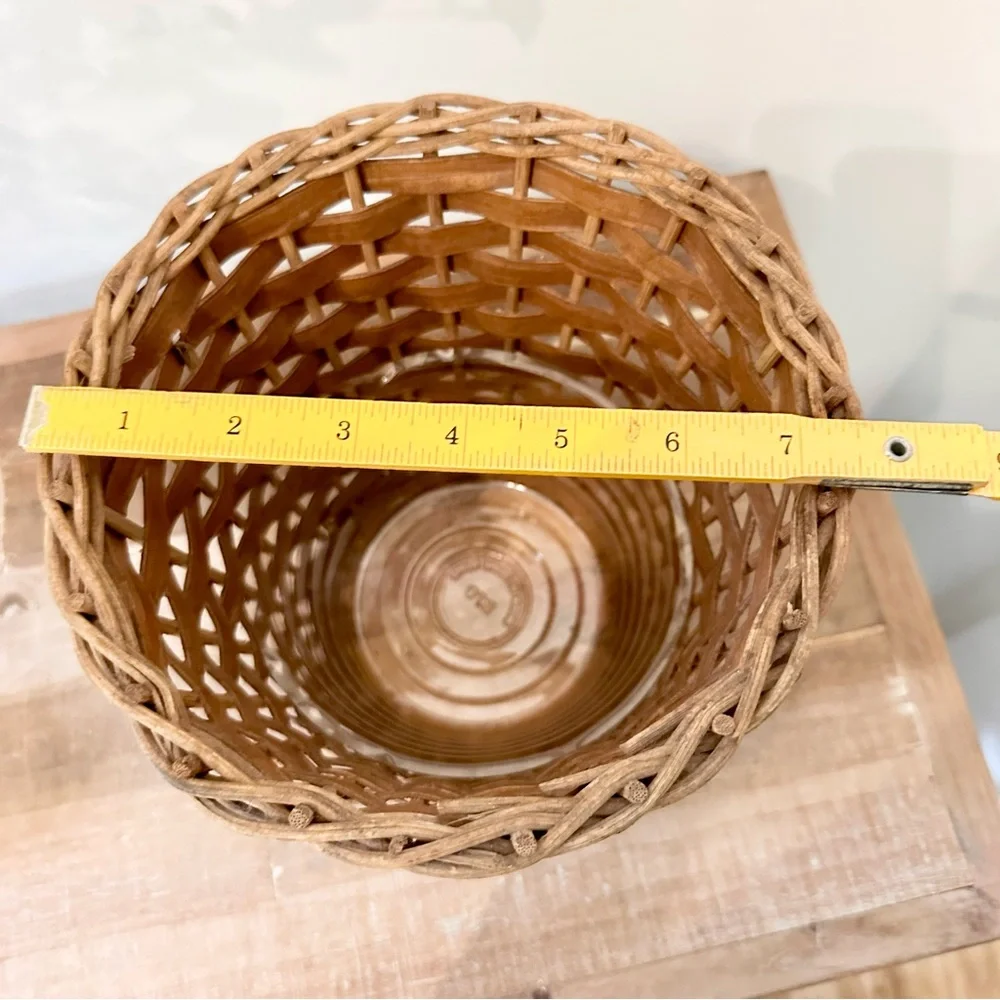Gorgeous Basket Weave Basket Plant Home Decor 8 Inch